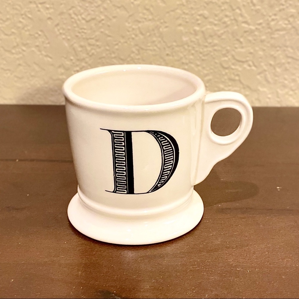 2for1 LAST CHANCE Anthropologie Monogram D Coffee Mug - Picture 1 of 3